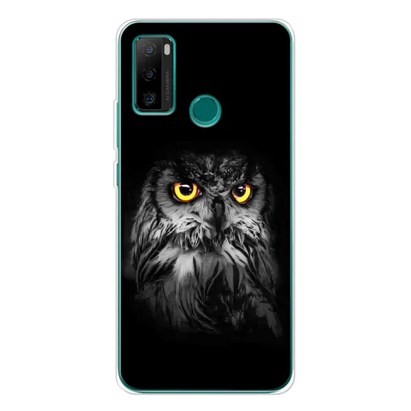 Чехол с рисунком «Сова на чёрном» для Ulefone Note 10P Чехол с рисунком «Сова на чёрном» для Ulefone Note 10P