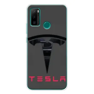 Силіконовий бампер з картинкою машини на Ulefone Note 10P (Logo TESLA)