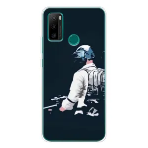 Силиконовый чехол с картинкой "Герой Pubg" на Ulefone Note 10P (В экиперовке)