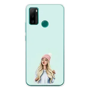 Силиконовый Чехол на Ulefone Note 10P с картинкой Стильных Девушек (В шапке)