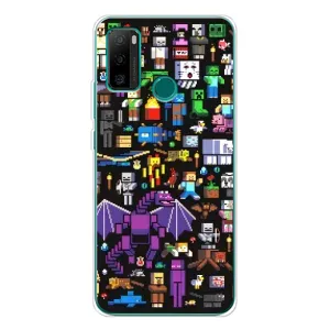 Чехол майнкрафт для Ulefone Note 10P (Все персонажи)