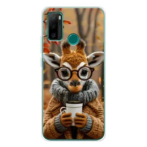 Чехол с рисунком «Жираф с кофе» для Ulefone Note 10P