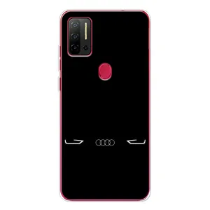 Силиконовый бампер с картинкой машины на Ulefone Note 11P (Силует Audi)