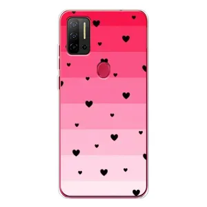 Чехлы с тематикой "Маленькие Сердечки" на Ulefone Note 11P (Чорные сердечки)