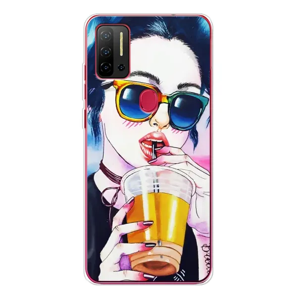 Чохол з малюнком «Дівчина з коктейлем» для Ulefone Note 11P