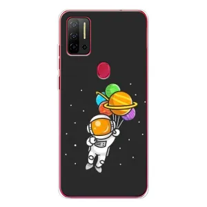Силиконовый Чехол с принтом "Космонавты" на Ulefone Note 11P (Космонавт с шариками)