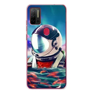 Силиконовый Чехол с принтом "Космонавты" на Ulefone Note 11P
