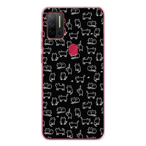 Чехол с рисунком «Котики на черном» для Ulefone Note 11P Чехол с рисунком «Котики на черном» для Ulefone Note 11P