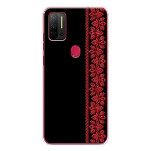 Силиконовый Чехол на Ulefone Note 11P (Красная Вышиванка)