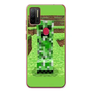 Чехлы для Ulefone Note 11P (Персонажи Майн Крафт) (Крипер 2)