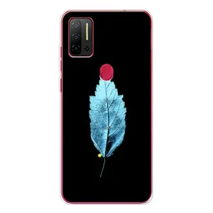 Чехол с картинками на черном фоне для Ulefone Note 11P (Листочек)