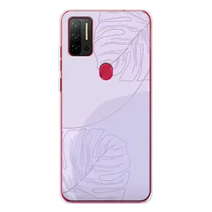 Чехол цветочный дизайн для Ulefone Note 11P (Монстера фиолетовая)