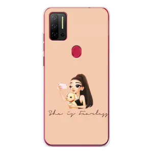 Силіконовый Чохол на Ulefone Note 11P з картинкой Модных девушек (З собакою)