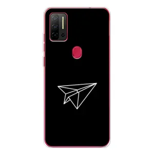 Чехол с картинками на черном фоне для Ulefone Note 11P (Самолетик)
