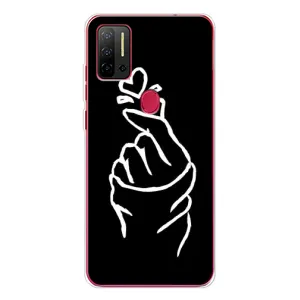 Чехлы (Знак сердечка) на Ulefone Note 11P (Сердце на черном)