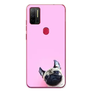 Бампер для Ulefone Note 11P з картинкою "Песики" (Собака на рожевому)