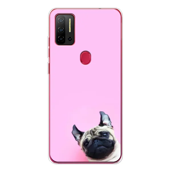 Чехол с рисунком «Собака на розовом» для Ulefone Note 11P Чехол с рисунком «Собака на розовом» для Ulefone Note 11P