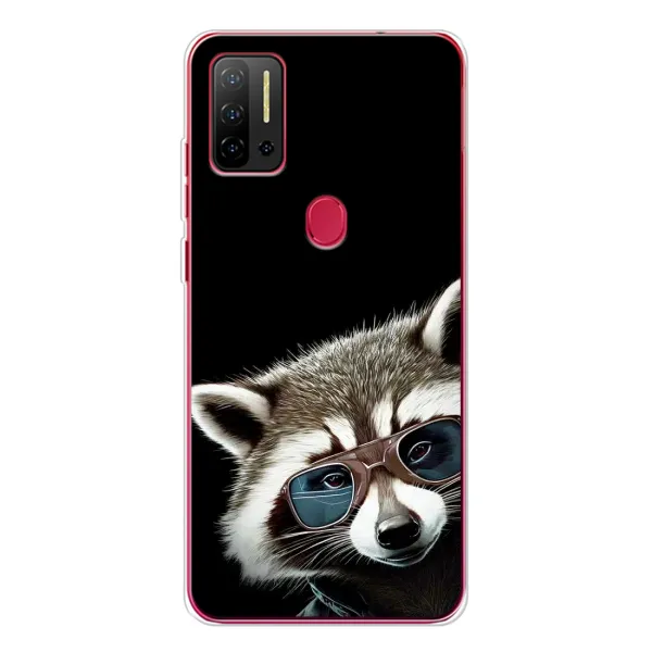 Чехол с рисунком «Стильный Енот» для Ulefone Note 11P