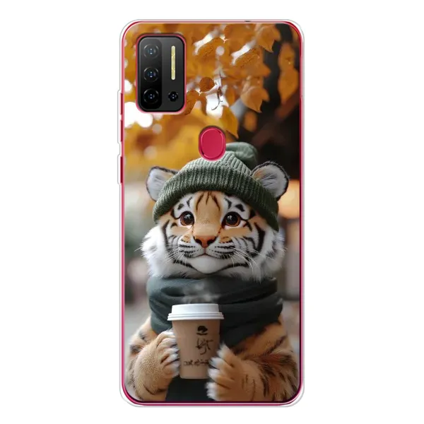 Чехол с рисунком «Тигр с кофе» для Ulefone Note 11P Чехол с рисунком «Тигр с кофе» для Ulefone Note 11P