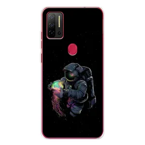 Силиконовый Чехол с принтом "Космонавты" на Ulefone Note 11P (В руках земля)