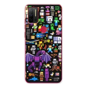 Чехол майнкрафт для Ulefone Note 11P (Все персонажи)
