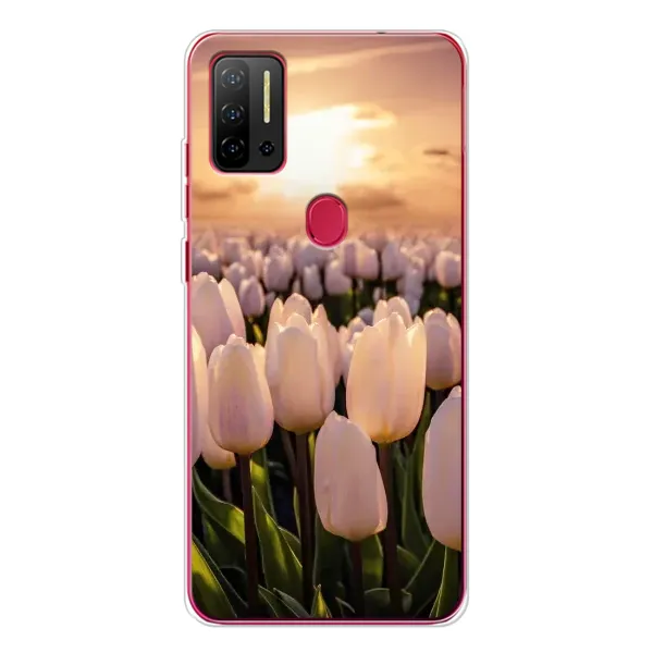 Чехол с рисунком «Закат с цветами» для Ulefone Note 11P