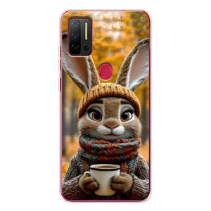 Друкований чохол 'Звірята з кавою' для Ulefone Note 11P (Зайчик з кавою)