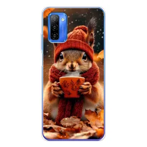 Друкований чохол 'Звірята з кавою' для Ulefone Note 12 (Білка з кавою)