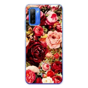 Силиконовый бампер с принтом (цветочки) на Ноте 12 (Букет цветов)