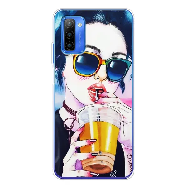 Чехол с рисунком «Девушка с коктейлем» для Ulefone Note 12