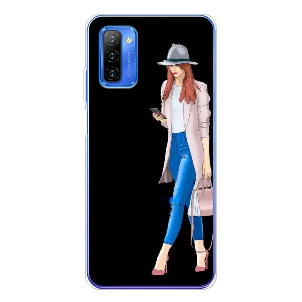 Чехол с рисунком «Девушка со смартфоном» для Ulefone Note 12