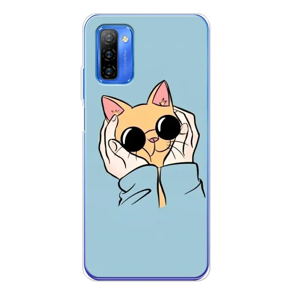 Чехол с рисунком «КОТИК в очках» для Ulefone Note 12