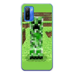 Чехлы для Ulefone Note 12 (Персонажи Майн Крафт) (Крипер 2)