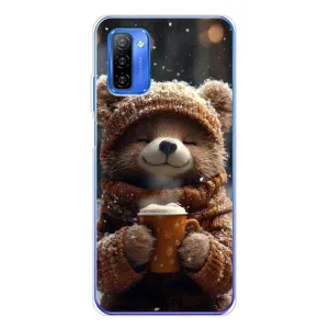 Друкований чохол 'Звірята з кавою' для Ulefone Note 12 (Ведмедик з кавою)