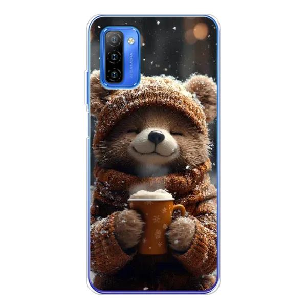 Чохол з малюнком «Ведмедик з кавою» для Ulefone Note 12 Чохол з малюнком «Ведмедик з кавою» для Ulefone Note 12