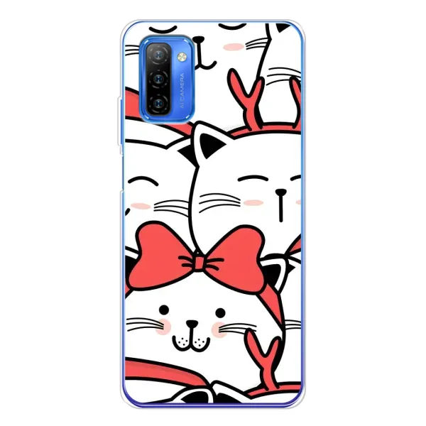 Чехол с рисунком «Новогодние котики» для Ulefone Note 12