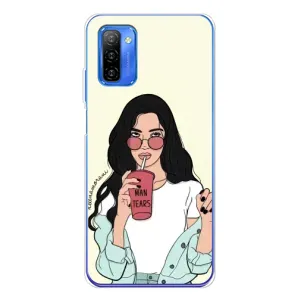 Силиконовый Чехол на Ulefone Note 12 с картинкой Стильных Девушек (С напитком)