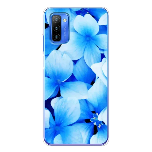 Чехол с рисунком «Синие цветы» для Ulefone Note 12
