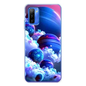Чехлы КОСМОС для Ulefone Note 12 (Синие планеты)