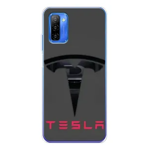 Силиконовый бампер с картинкой машины на Ulefone Note 12 (Logo TESLA)