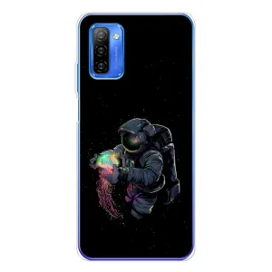 Силиконовый Чехол с принтом "Космонавты" на Ulefone Note 12 (В руках земля)