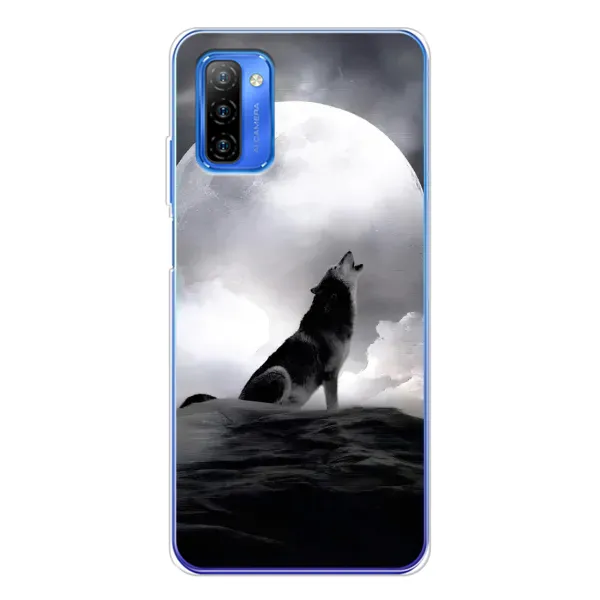 Чохол з малюнком «Вовк і місяць» для Ulefone Note 12