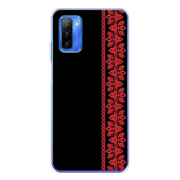 Чехол с рисунком «Вышиванка на черном» для Ulefone Note 12