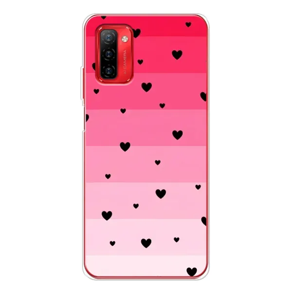 Чехол с рисунком «Чорные сердечки» для Ulefone Note 12P