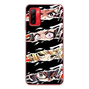 Силиконовые чехлы с глазами Anime для Ноте 12П (Глаза на чорном)