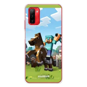 Чехлы для Ulefone Note 12P (Персонажи Майн Крафт) (На коне)