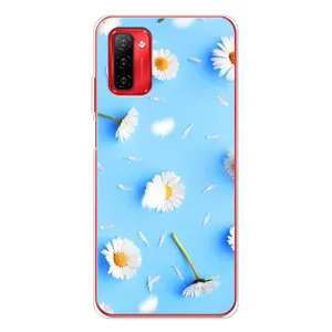 Чехол с Цветами для Ulefone Note 12P (ромашки на голубом)