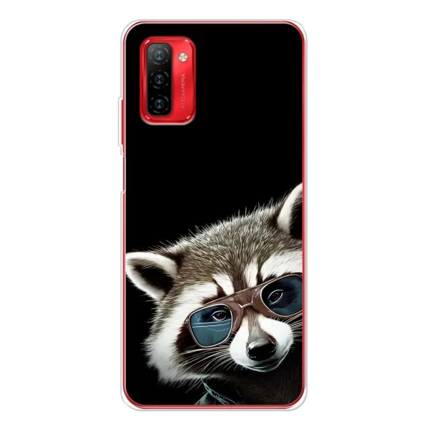 Чехол с рисунком «Стильный Енот» для Ulefone Note 12P