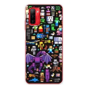 Чехол майнкрафт для Ulefone Note 12P (Все персонажи)