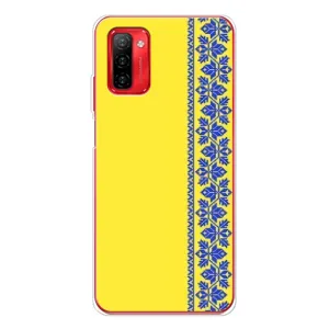 Силиконовый Чехол на Ulefone Note 12P (Вышиванка на желтом)